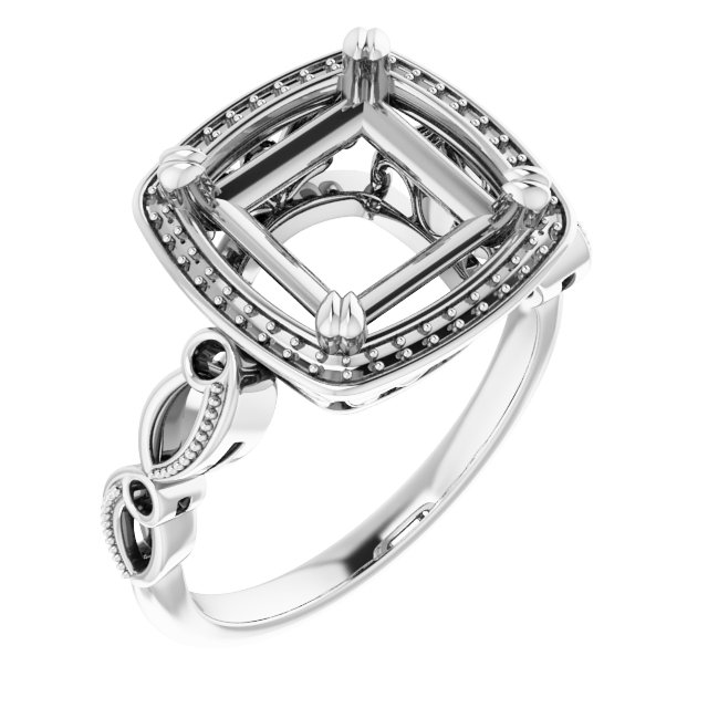 Halo-Style Sculptural Engagement Ring