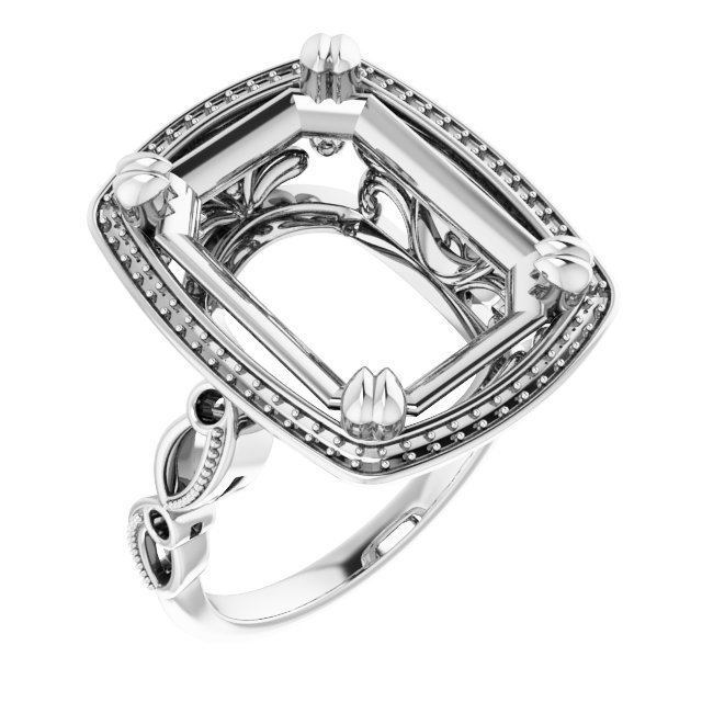 Halo-Style Sculptural Engagement Ring