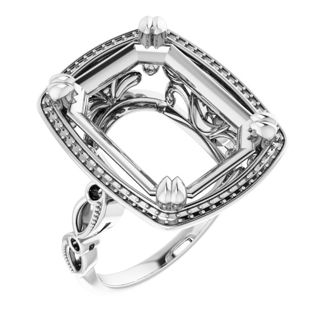 Halo-Style Sculptural Engagement Ring