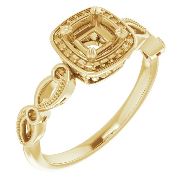 Halo-Style Sculptural Engagement Ring