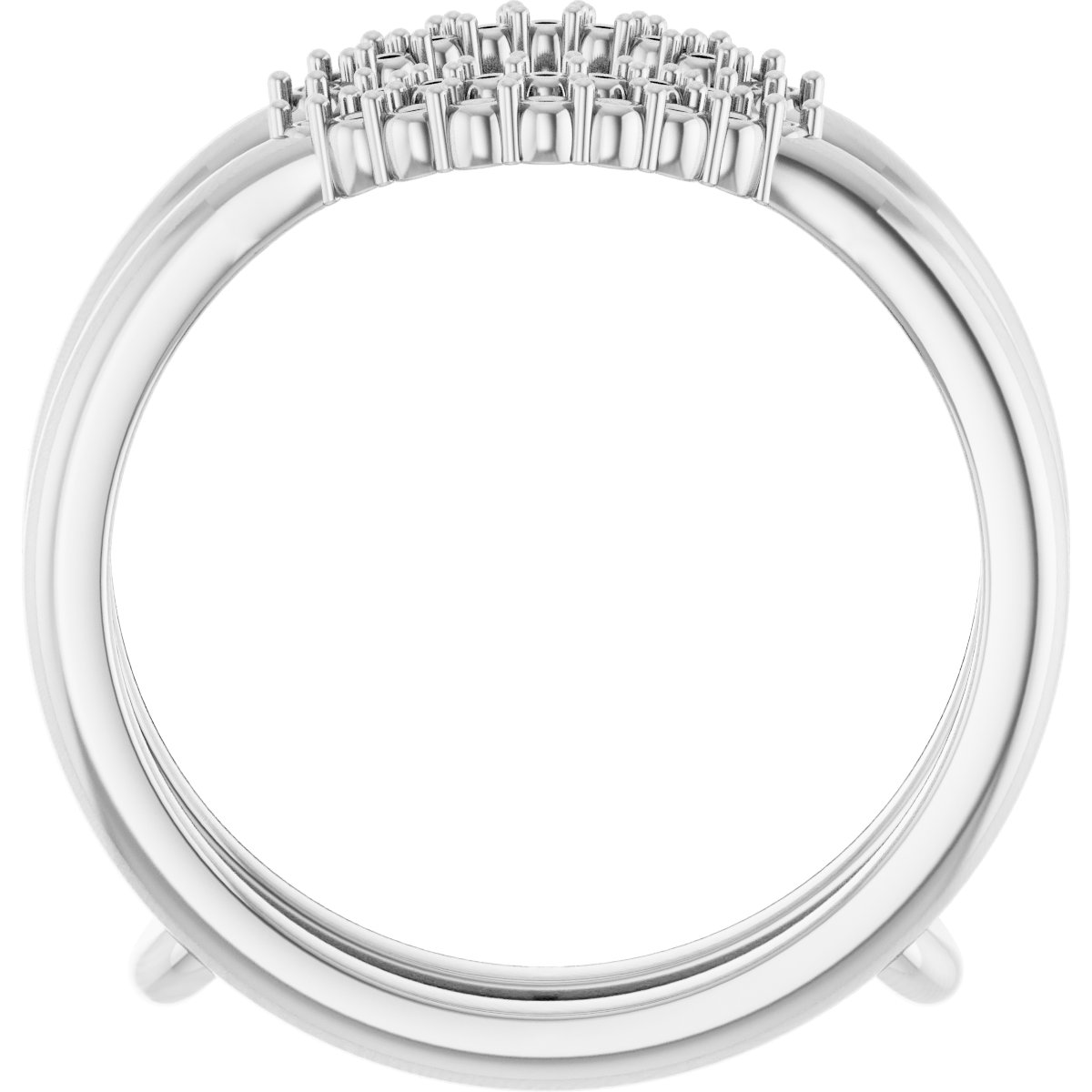 Alternative view of 1/6 CTW Natural Diamond Ring Guard – 14K White Gold