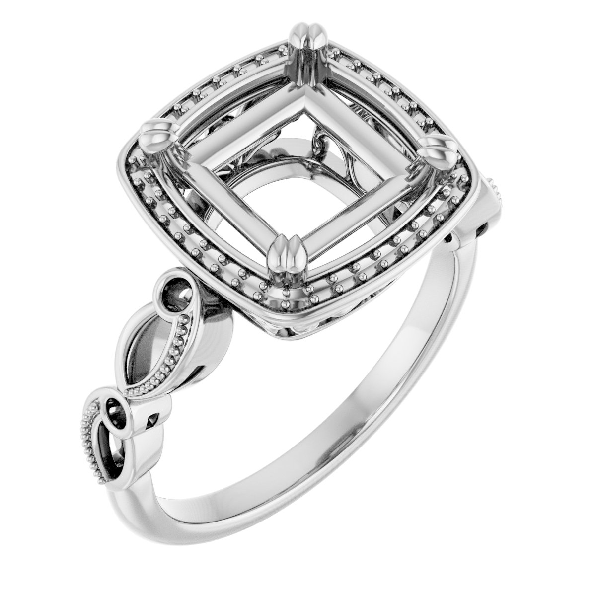 Halo-Style Sculptural Engagement Ring