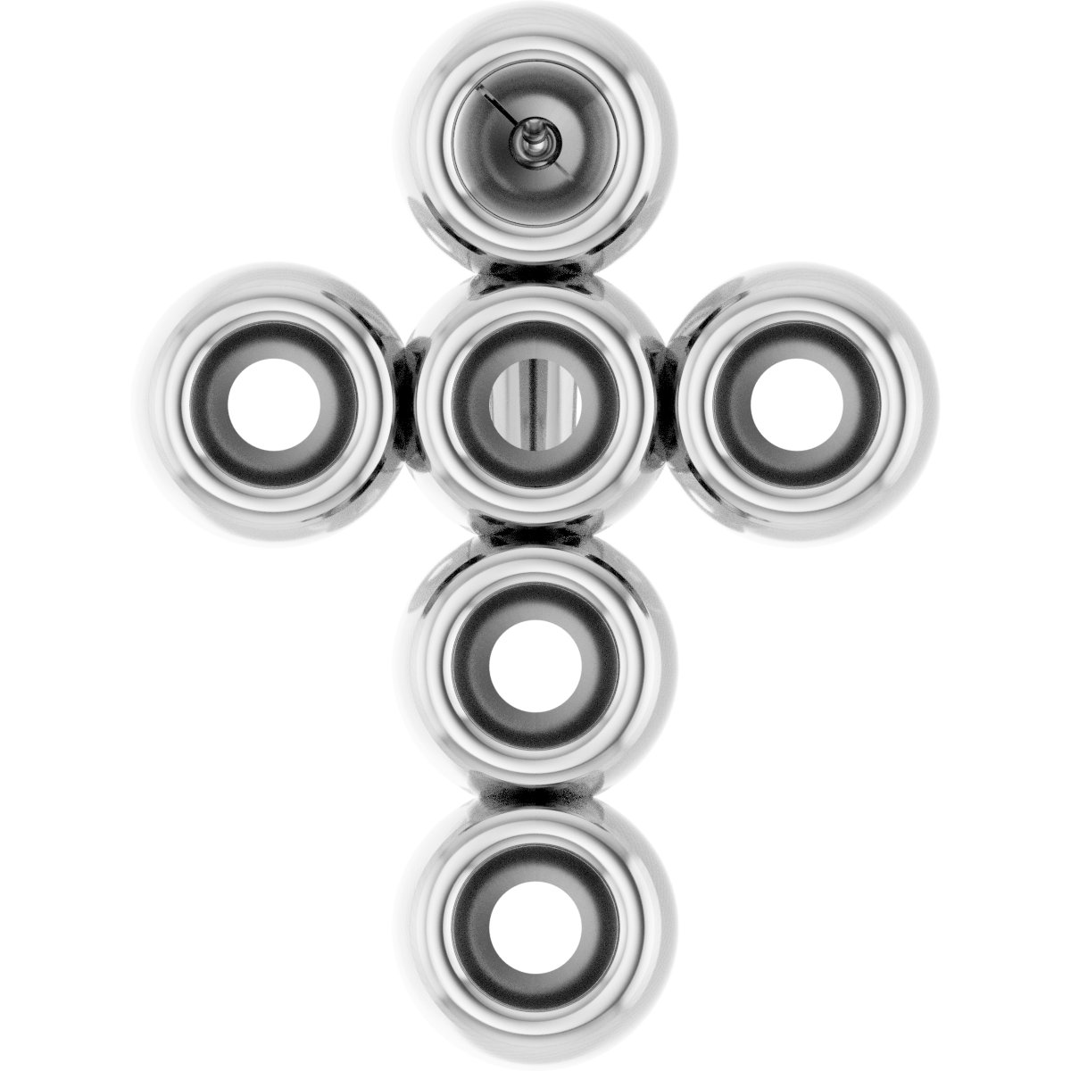 Bezel-Set Cross Necklace or Pendant