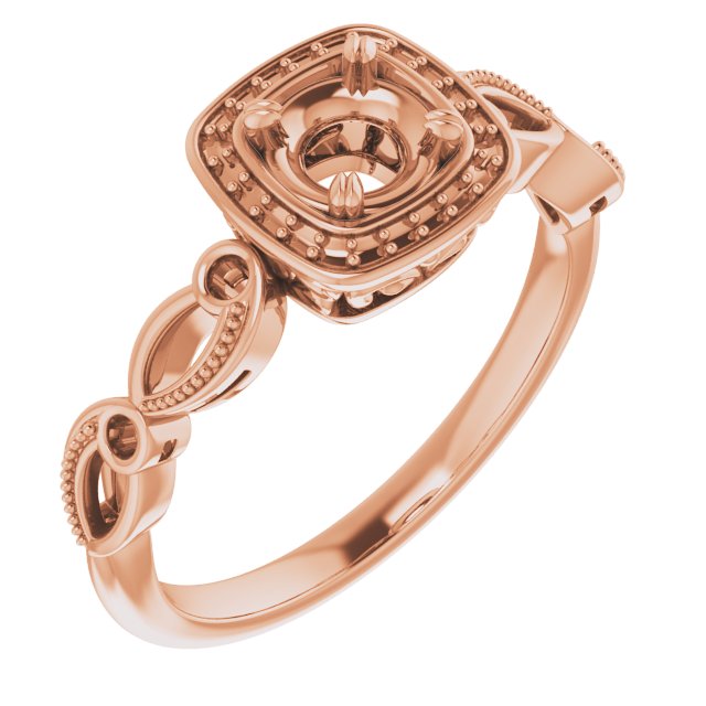 Halo-Style Sculptural Engagement Ring