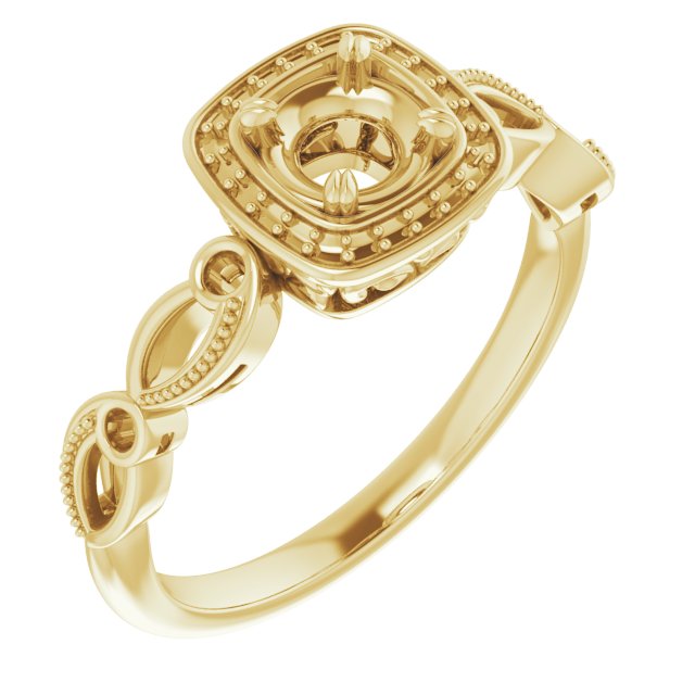 Halo-Style Sculptural Engagement Ring