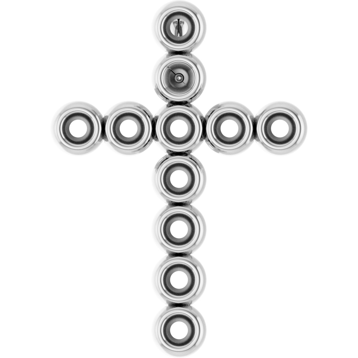 Bezel-Set Cross Necklace or Pendant