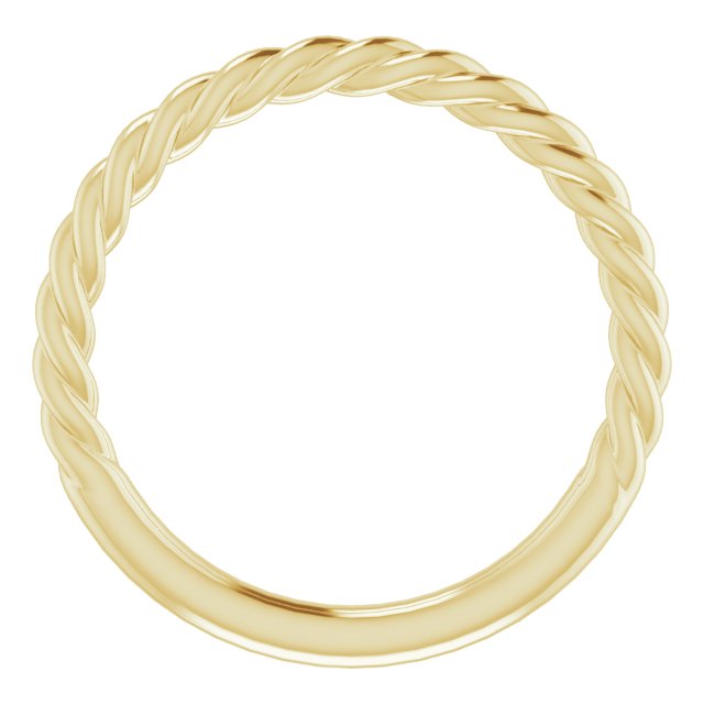 14K Yellow 1.5 mm Twisted Rope Band Size 5