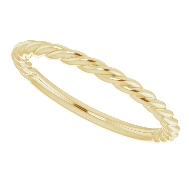 14K Yellow 1.7 mm Rope Band Size 5