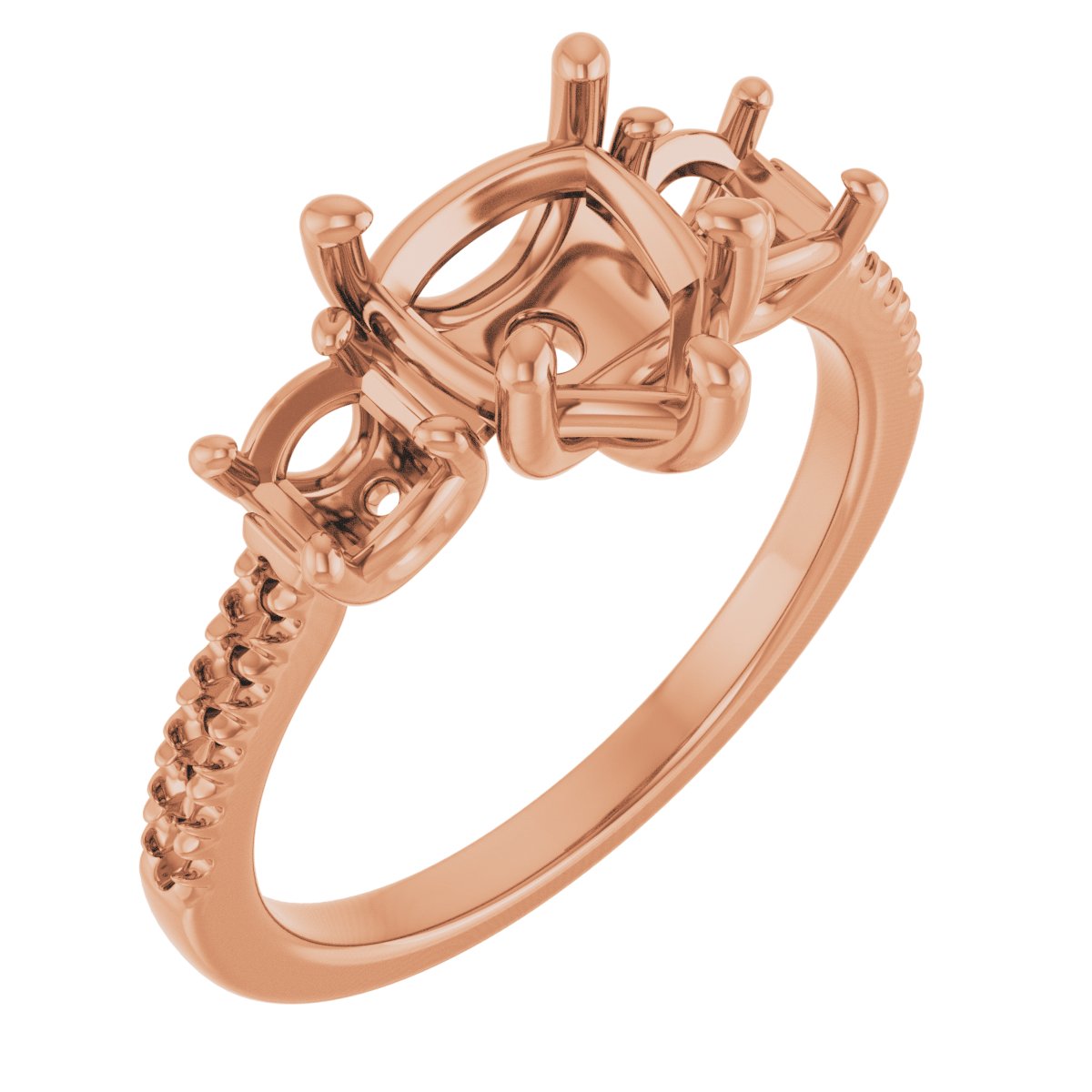 Accented Three-Stone Engagement Ring