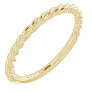 14K Yellow 1.7 mm Rope Band Size 5