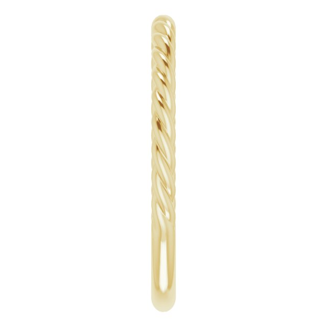 14K Yellow 1.7 mm Rope Band Size 5