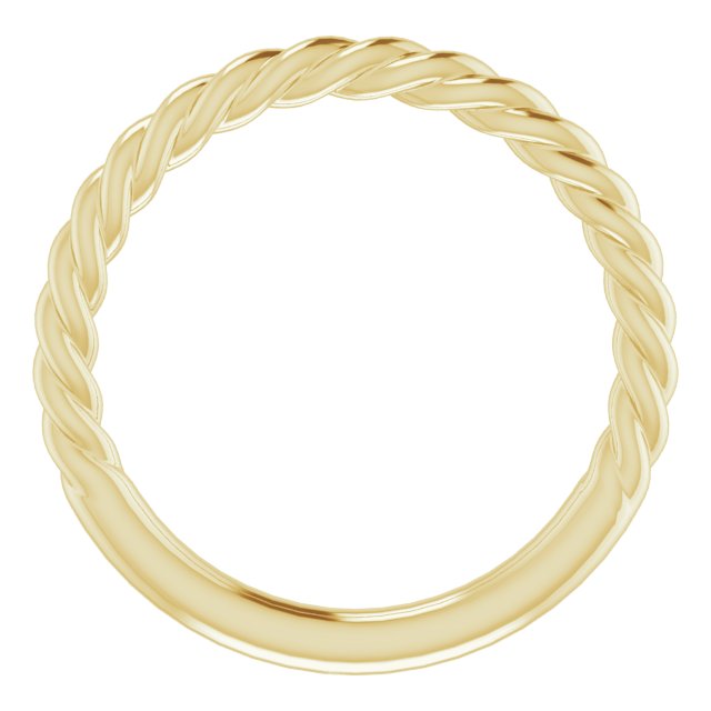 14K Yellow 1.5 mm Twisted Rope Band Size 4