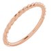 14K Rose 1.5 mm Twisted Rope Band Size 8