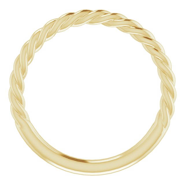 14K Yellow 1.5 mm Twisted Rope Band Size 6