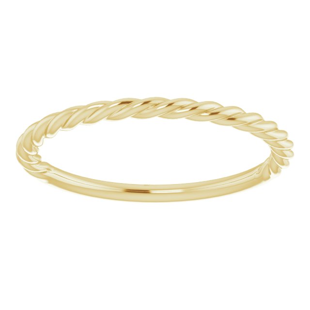 14K Yellow 1.7 mm Rope Band Size 9