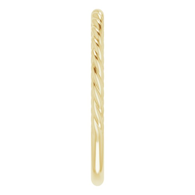 14K Yellow 1.7 mm Rope Band Size 8