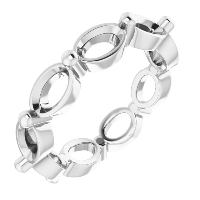 Shared-Prong Eternity Band