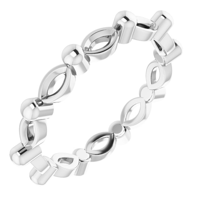 Shared-Prong Eternity Band