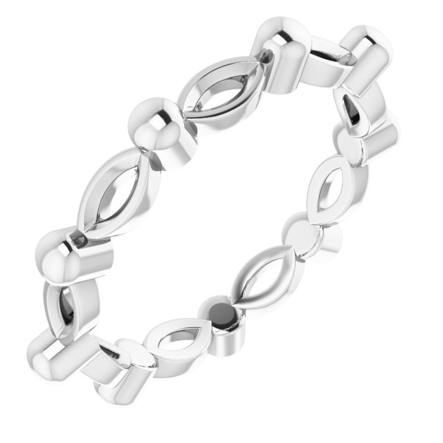 Shared-Prong Eternity Band