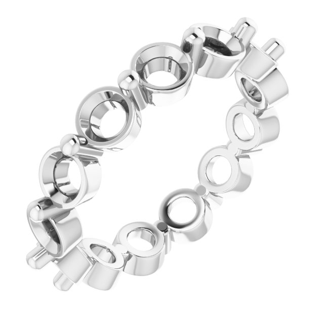 Shared-Prong Eternity Band