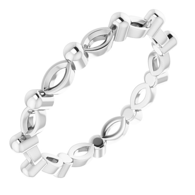 Shared-Prong Eternity Band