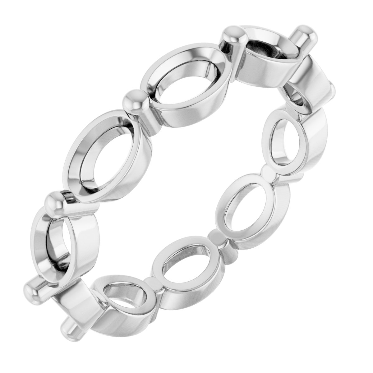 Shared-Prong Eternity Band