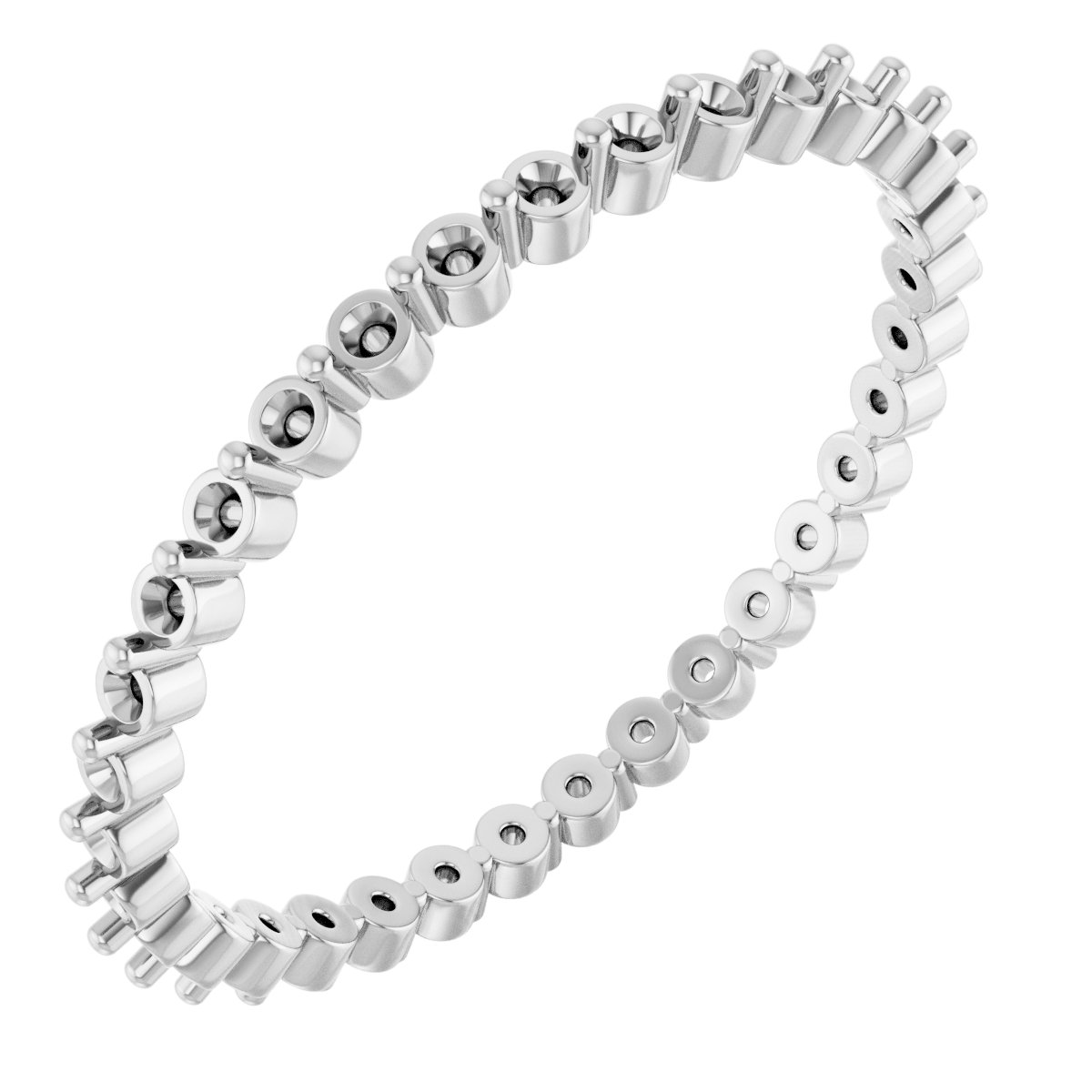 Shared-Prong Eternity Band