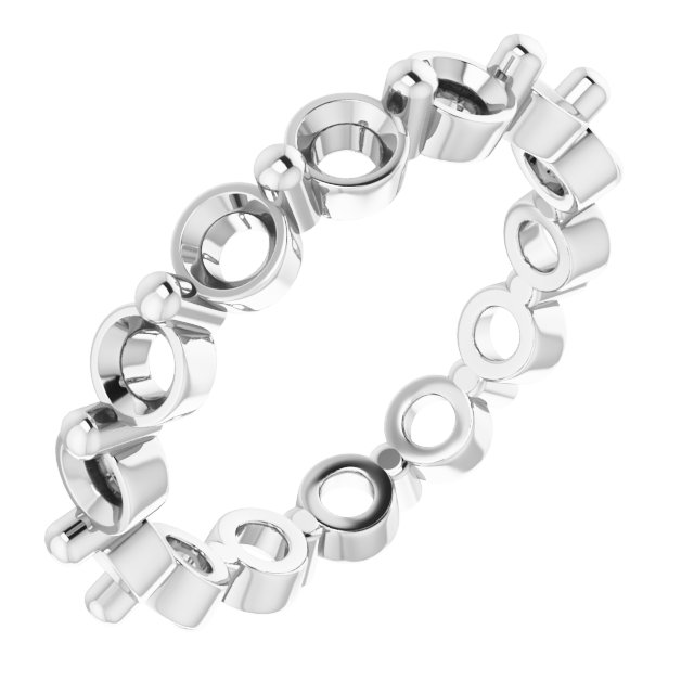 Shared-Prong Eternity Band