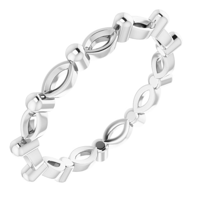 Shared-Prong Eternity Band