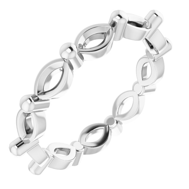 Shared-Prong Eternity Band