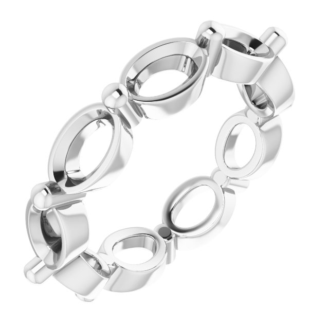 Shared-Prong Eternity Band