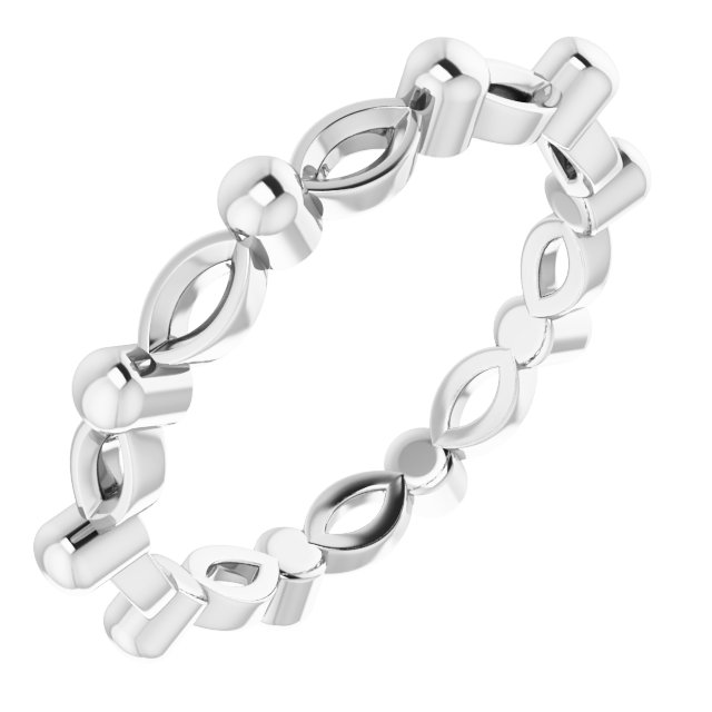 Shared-Prong Eternity Band