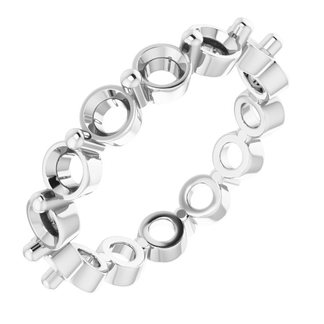 Shared-Prong Eternity Band