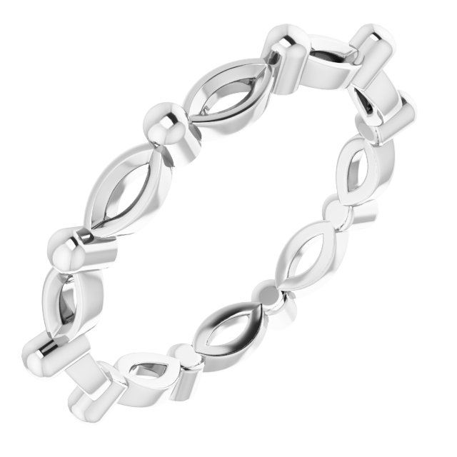 Shared-Prong Eternity Band