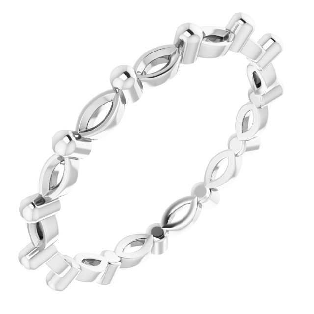 Shared-Prong Eternity Band