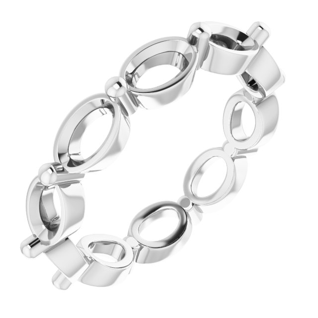 Shared-Prong Eternity Band