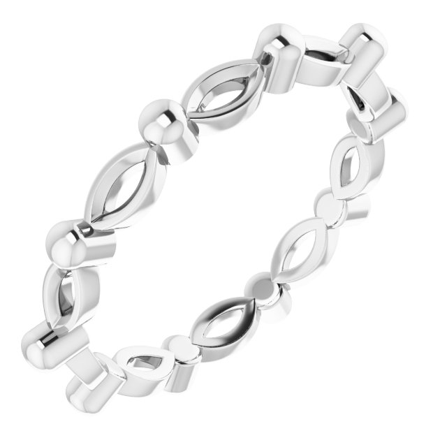 Shared-Prong Eternity Band