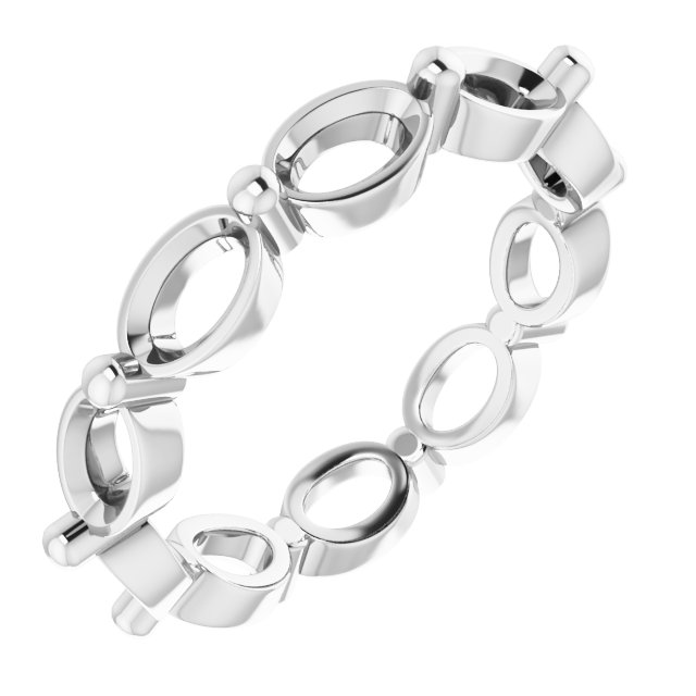 Shared-Prong Eternity Band