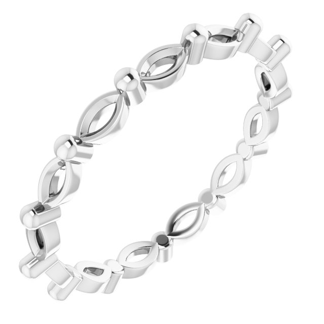 Shared-Prong Eternity Band