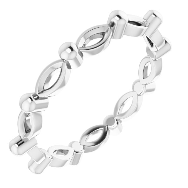 Shared-Prong Eternity Band