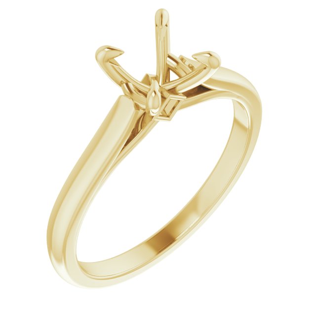 Claw-Prong Accented Engagement Ring