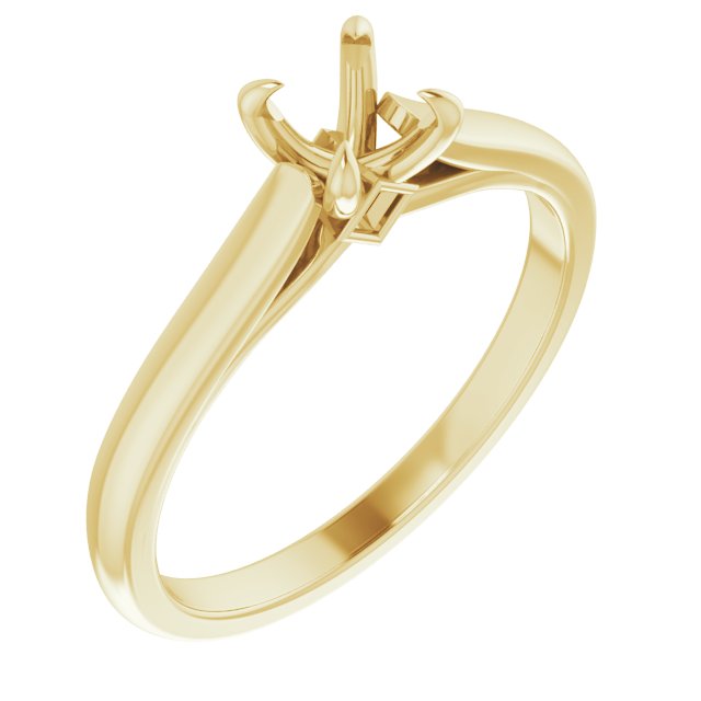Claw-Prong Accented Engagement Ring