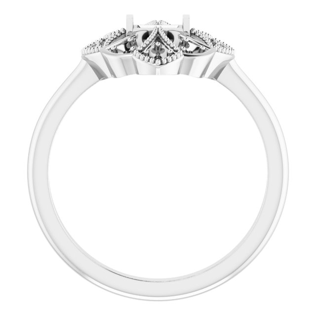 14K White 1/5 CTW Natural Diamond Vintage-Inspired Ring