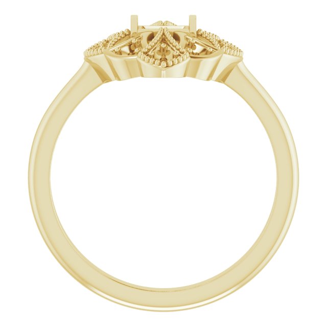 14K Yellow 1/5 CTW Natural Diamond Vintage-Inspired Ring