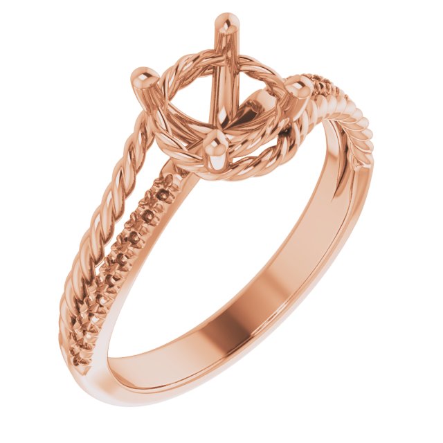 French-Set Accented Bypass Engagement Ring or Band