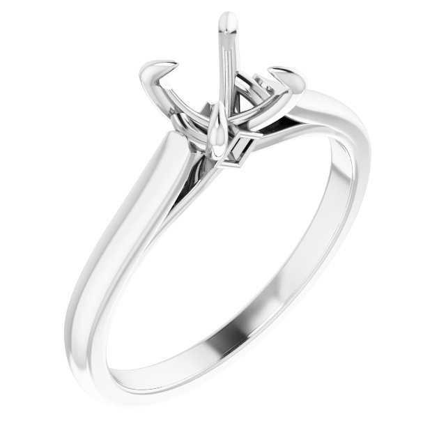 Claw-Prong Accented Engagement Ring