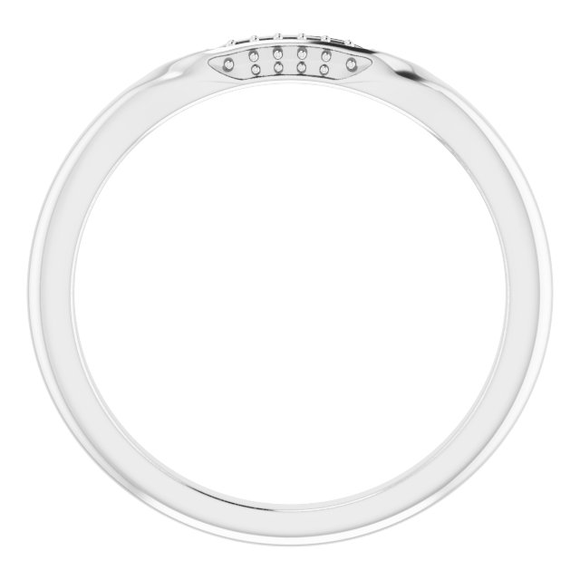 7 mm Square Wedding Band Mounting view 2