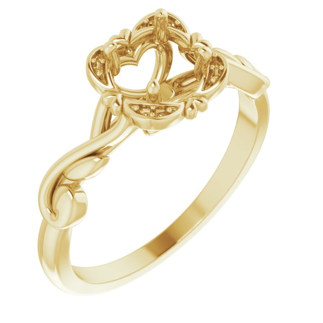 Accented Floral Engagement Ring or Band