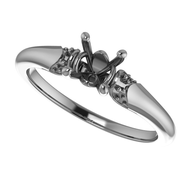 7x7 mm Square Engagement Ring Mounting view 5