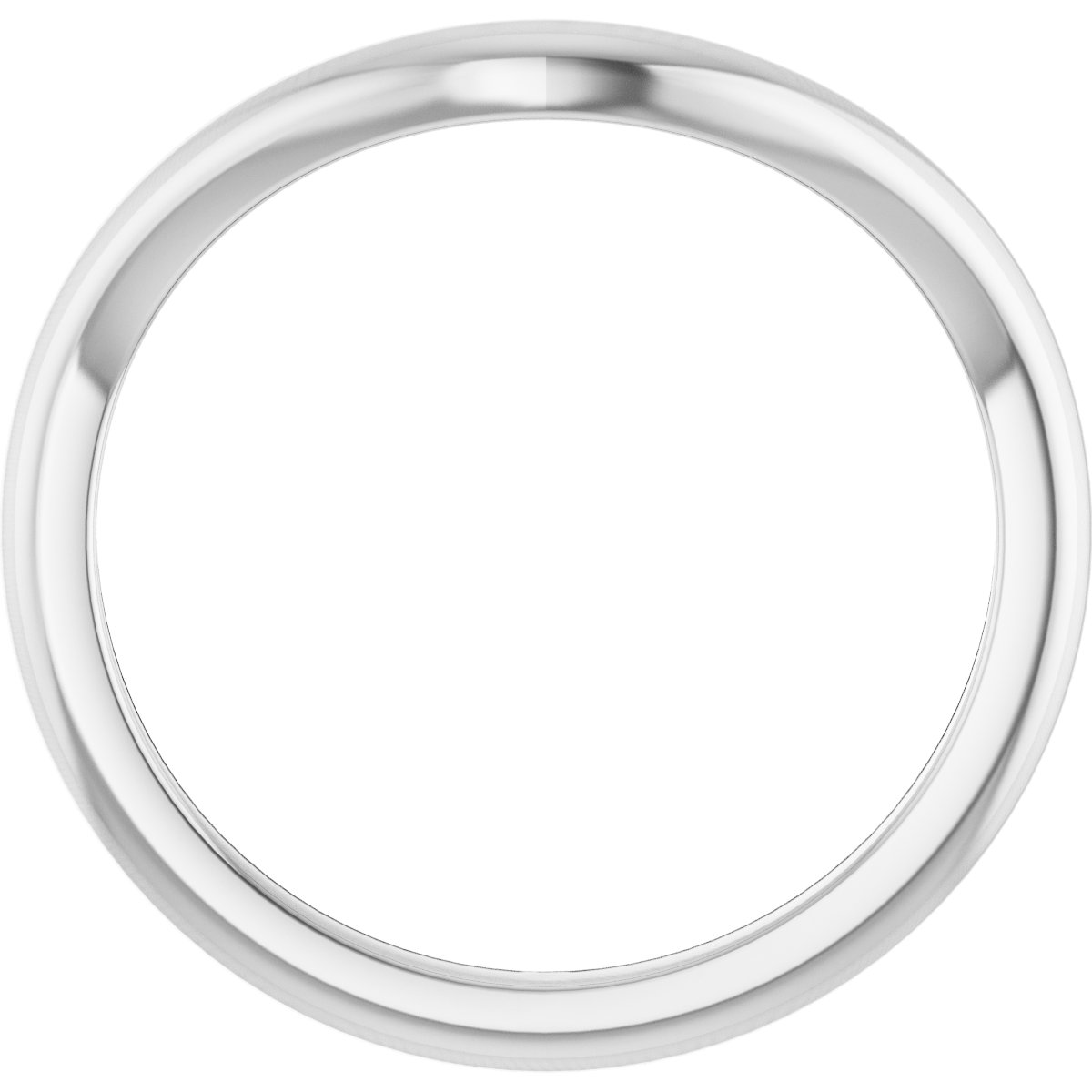 Alternative view of Contour Band – 14K White Gold
